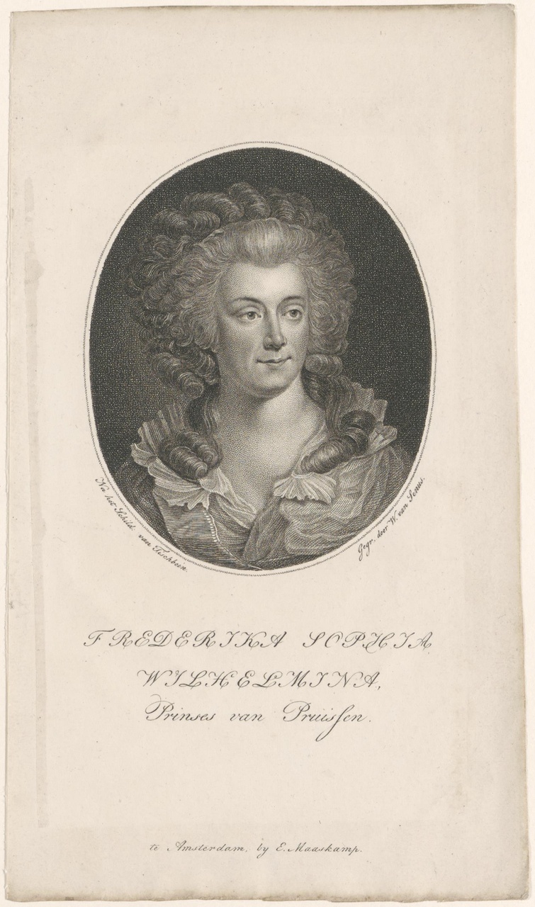 Portret van Wilhelmina Frederika Sophia van Pruisen