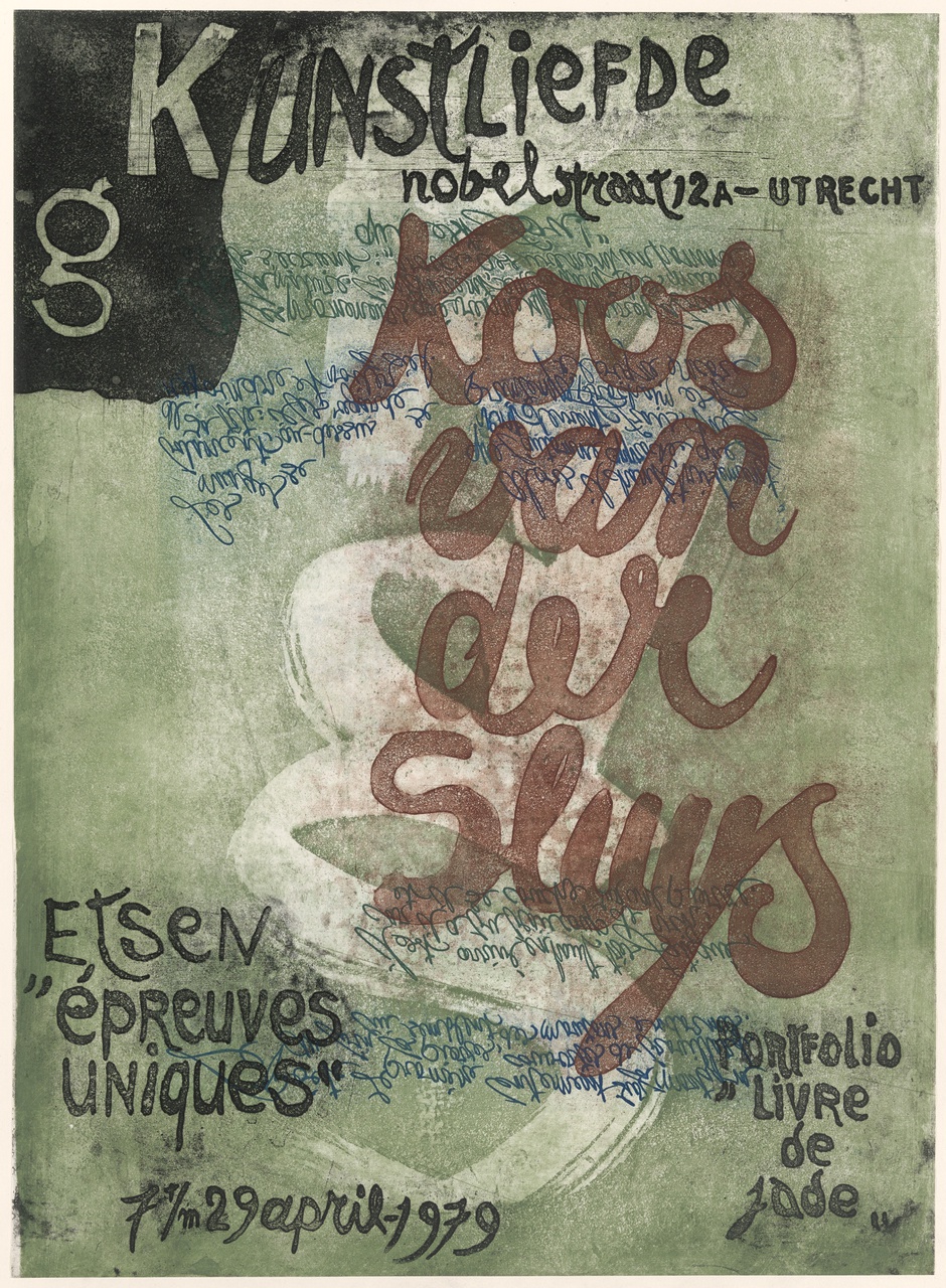 Affiche voor de tentoonstelling van Koos van der Sluys in Utrecht