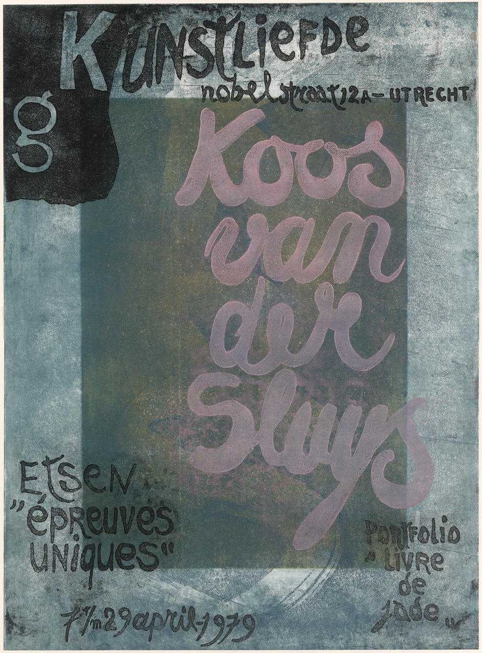 Affiche voor de tentoonstelling van Koos van der Sluys bij Kunstliefde in Utrecht