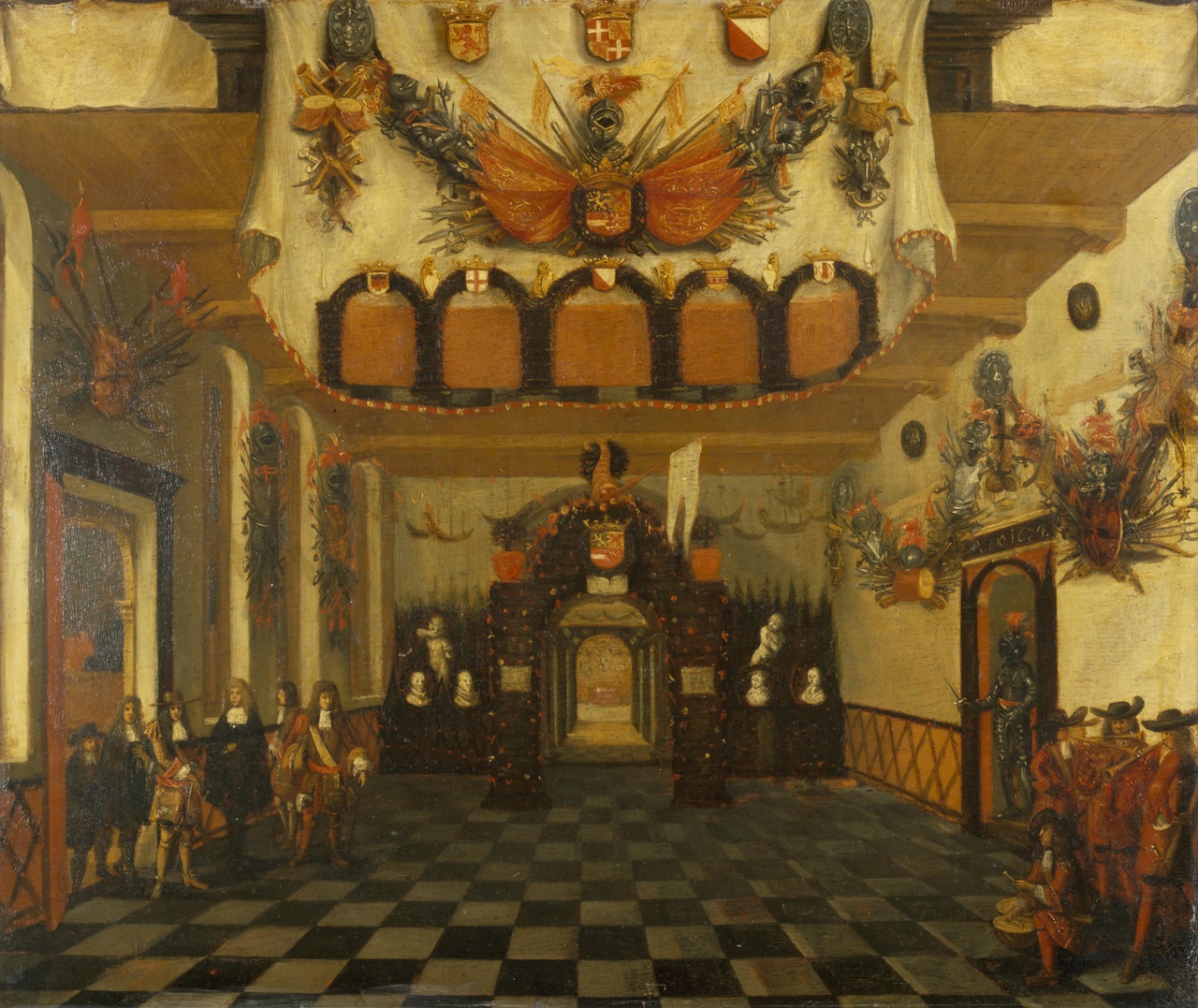 Ontvangst van Prins Willem III in 1674 in de Statenkamer van Utrecht ter gelegenheid van zijn aanstelling tot erfstadhouder