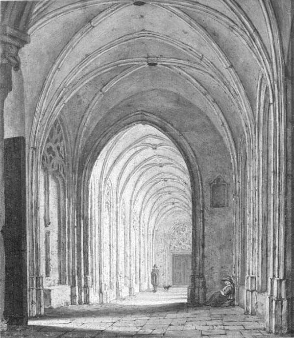 De kloostergang van de Dom te Utrecht