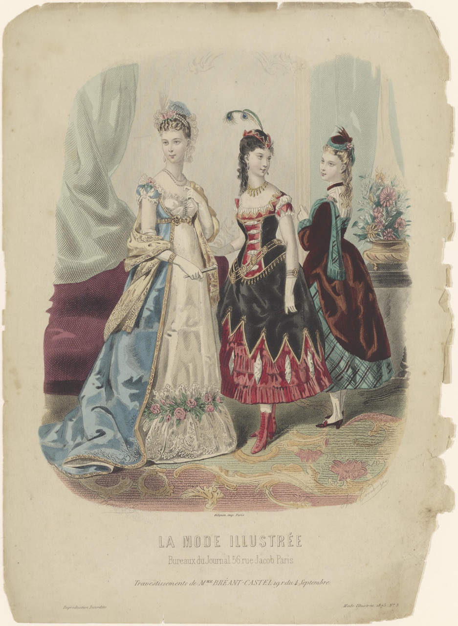 Prent uit La Mode Illustrée, 1875 nr. 3