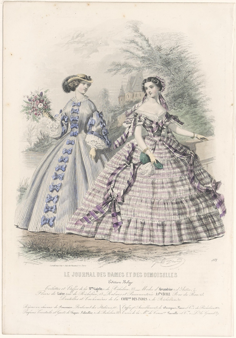Kostuumprent uit Le Journal des Dames et des Demoiselles (1841-1902)