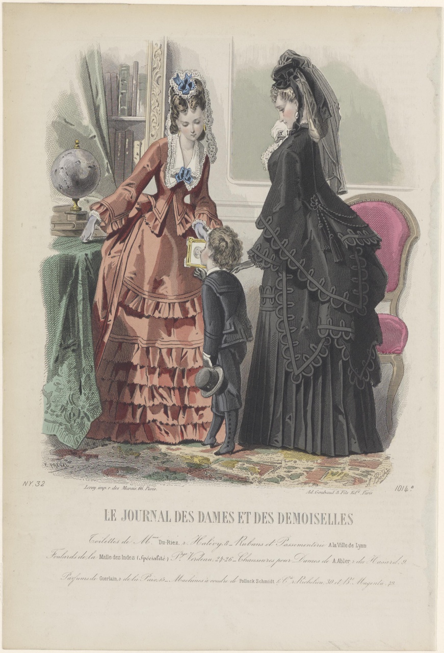 Modeprent uit Le Journal des Dames et des demoiselles
