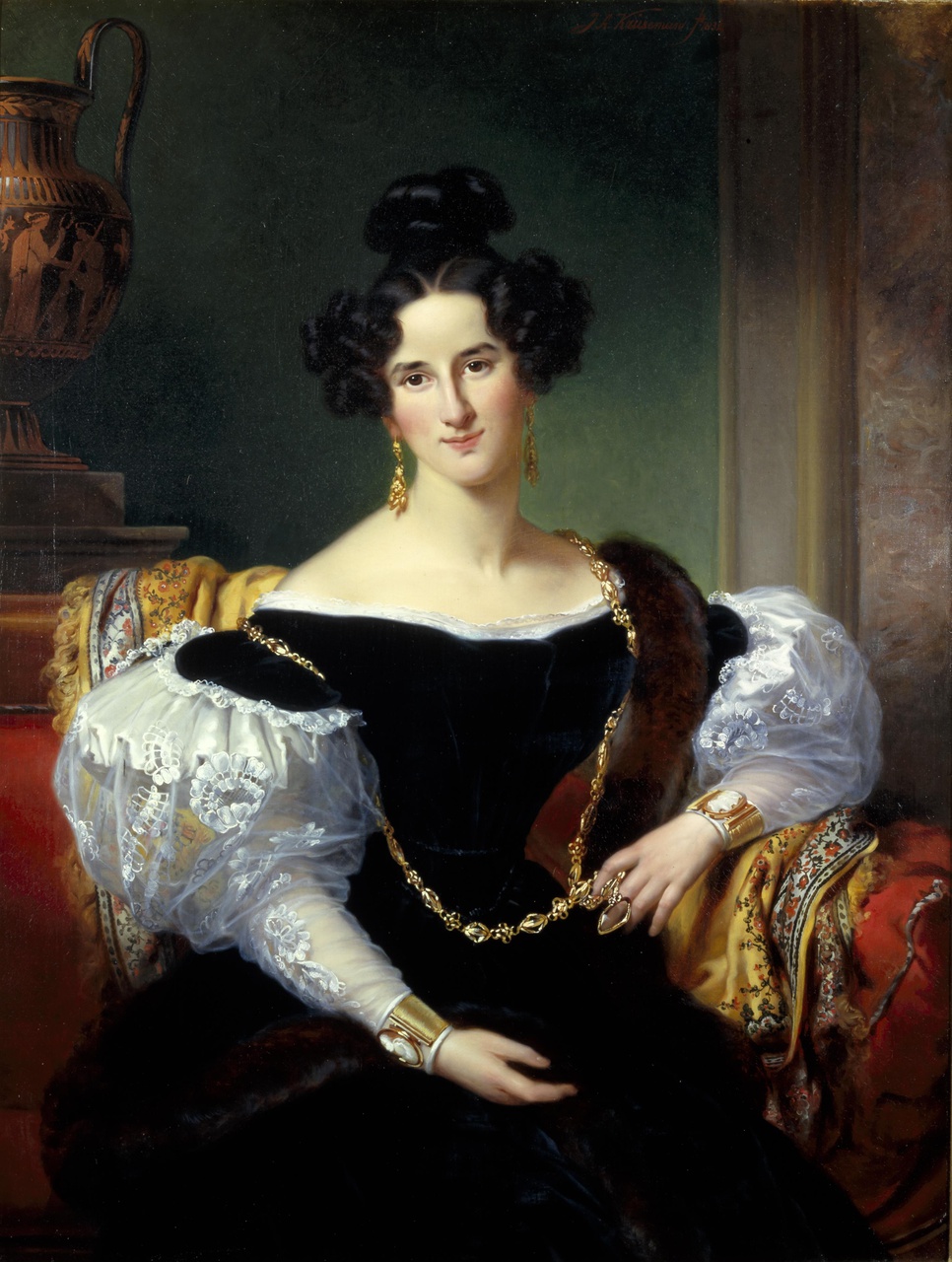 Portret van Olga Emilie Sillem (1814-1899), echtgenote van Johannes Borski