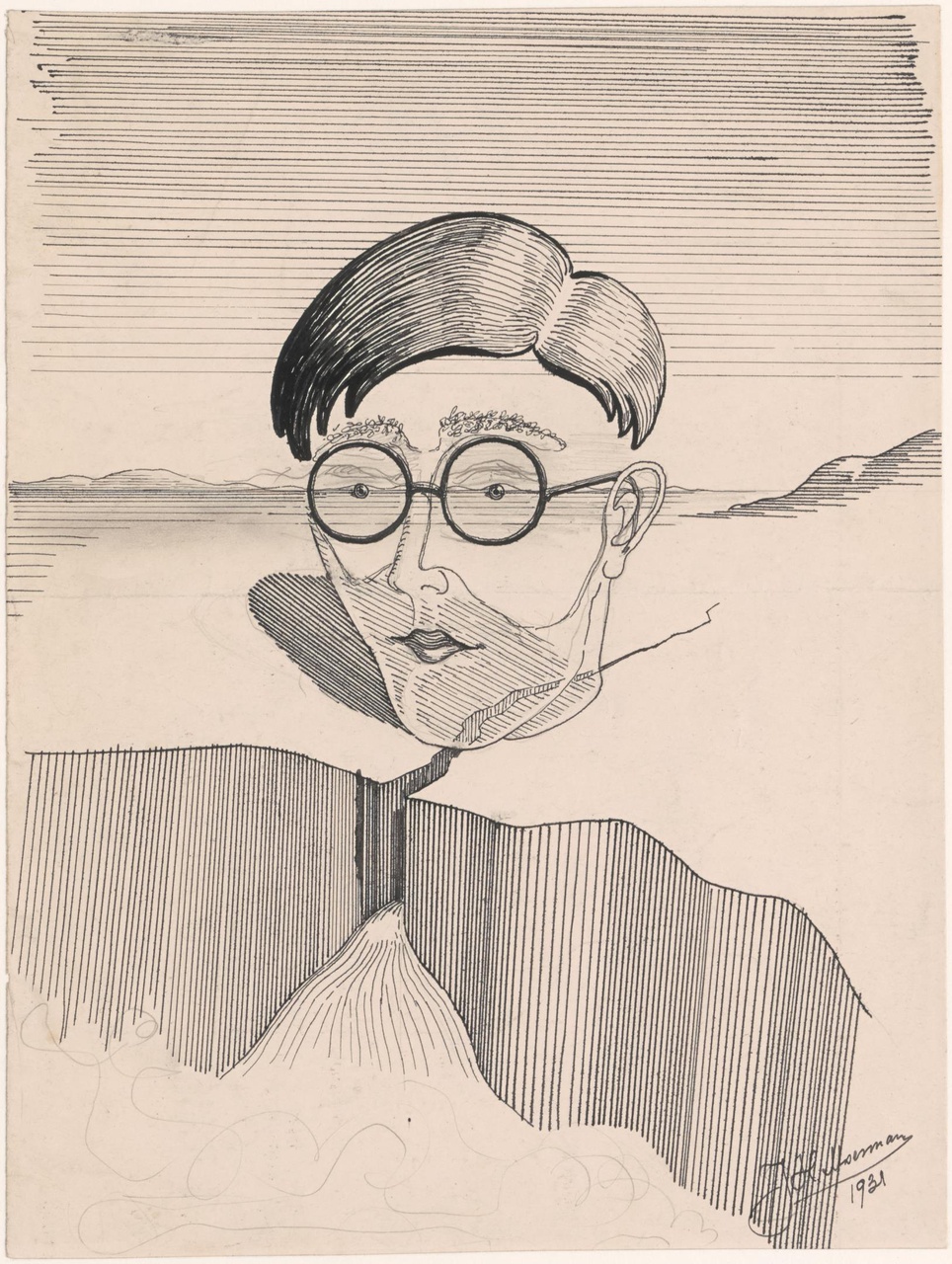 Portret van Gabriël Smit (1910-1981); verso: Twee vormen
