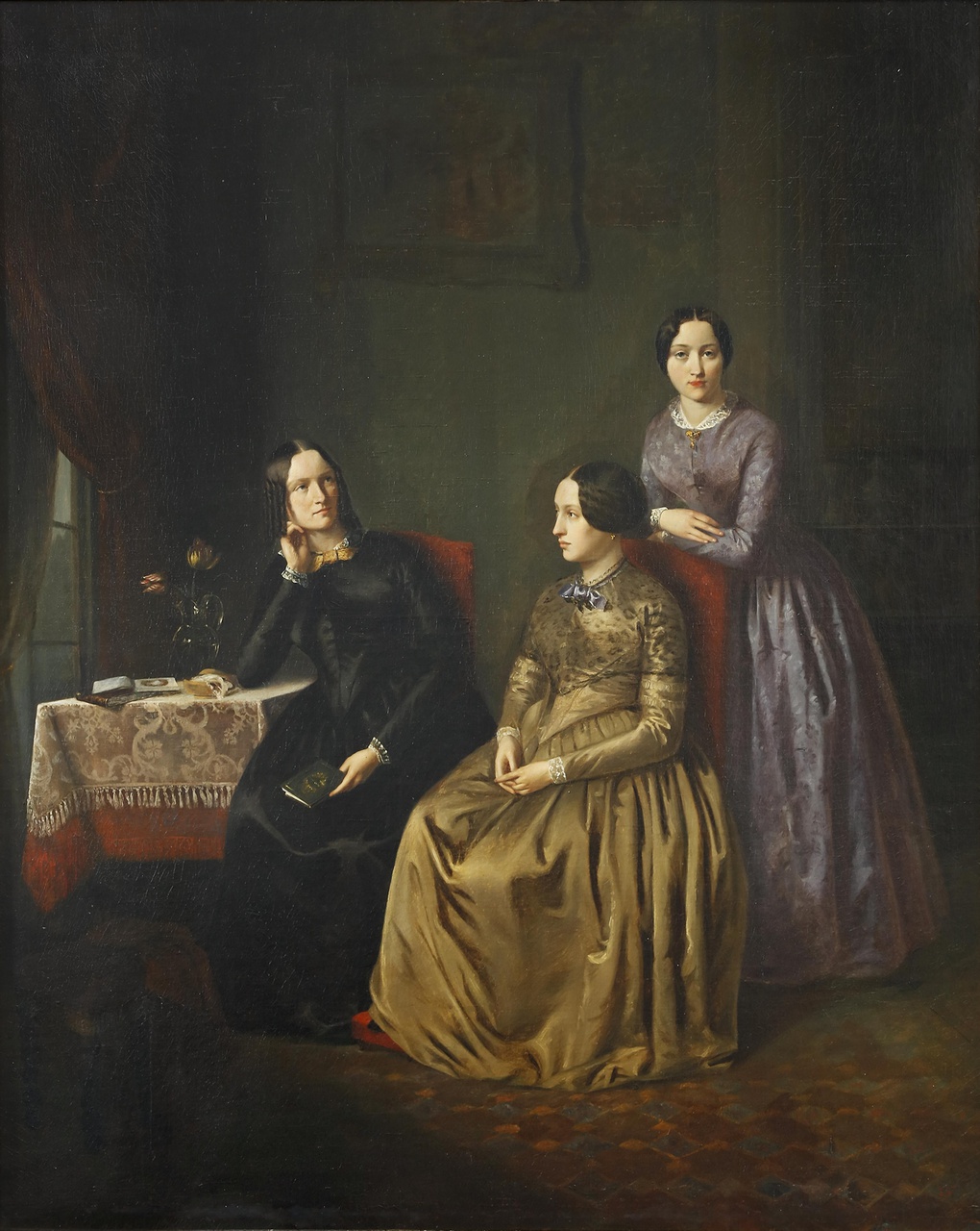 Portret van Teunsijna Johanna Albertine (1827-1878), Jantina Hendrica (1821-?) en Wemelina Anna (1824-?) Kranenburg