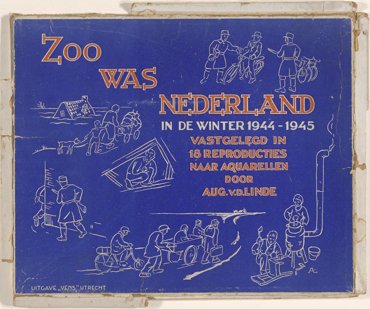 Doos met 18 reproducties 'Zoo was Nederland in de winter 1944-1945'