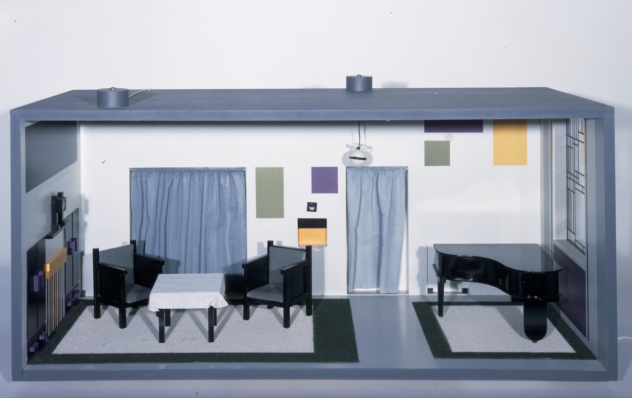 Maquette Ruimte-Kleur-Compositie voor een zitkamer