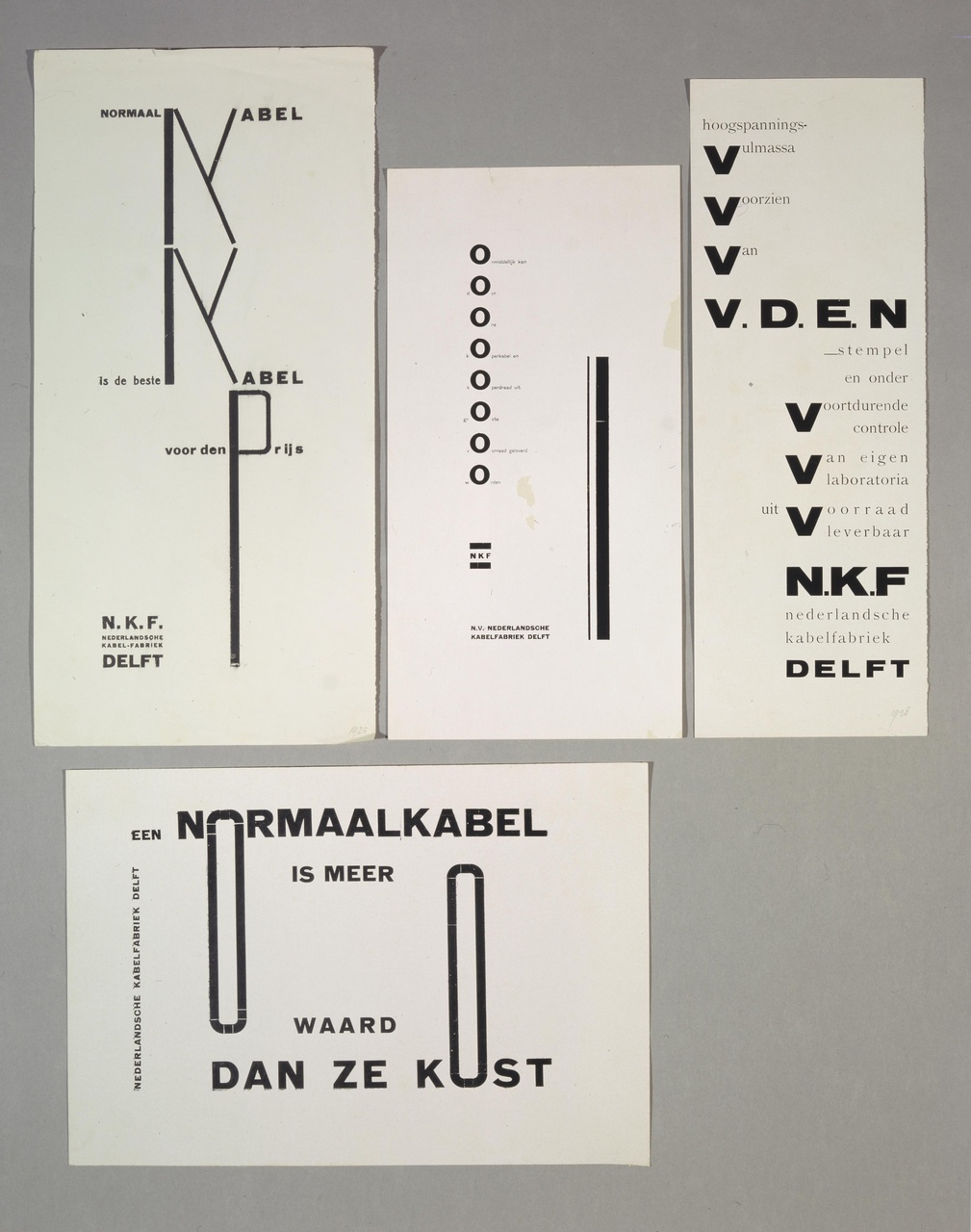 Advertenties voor de Nederlandse Kabelfabriek, Delft