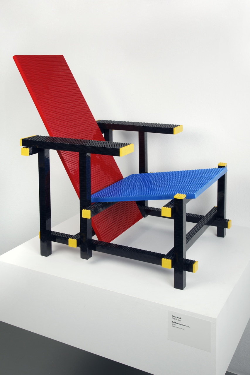 Red blue Lego chair