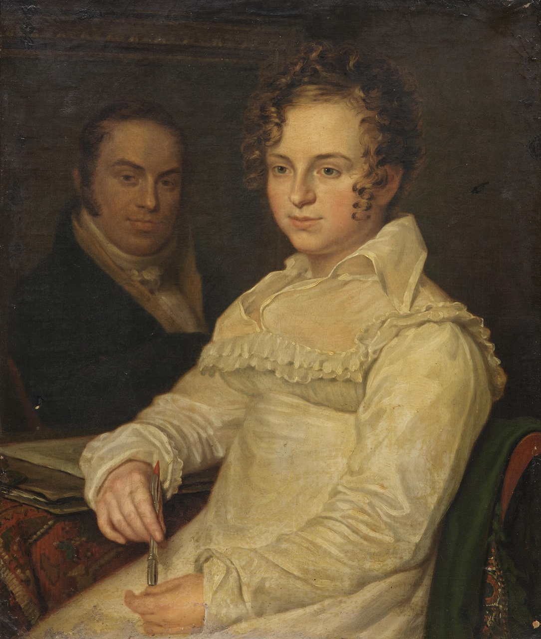 Portret van Louisa Maria Momma (1792-1877) en Alexander Everard Römer (1788-1819)