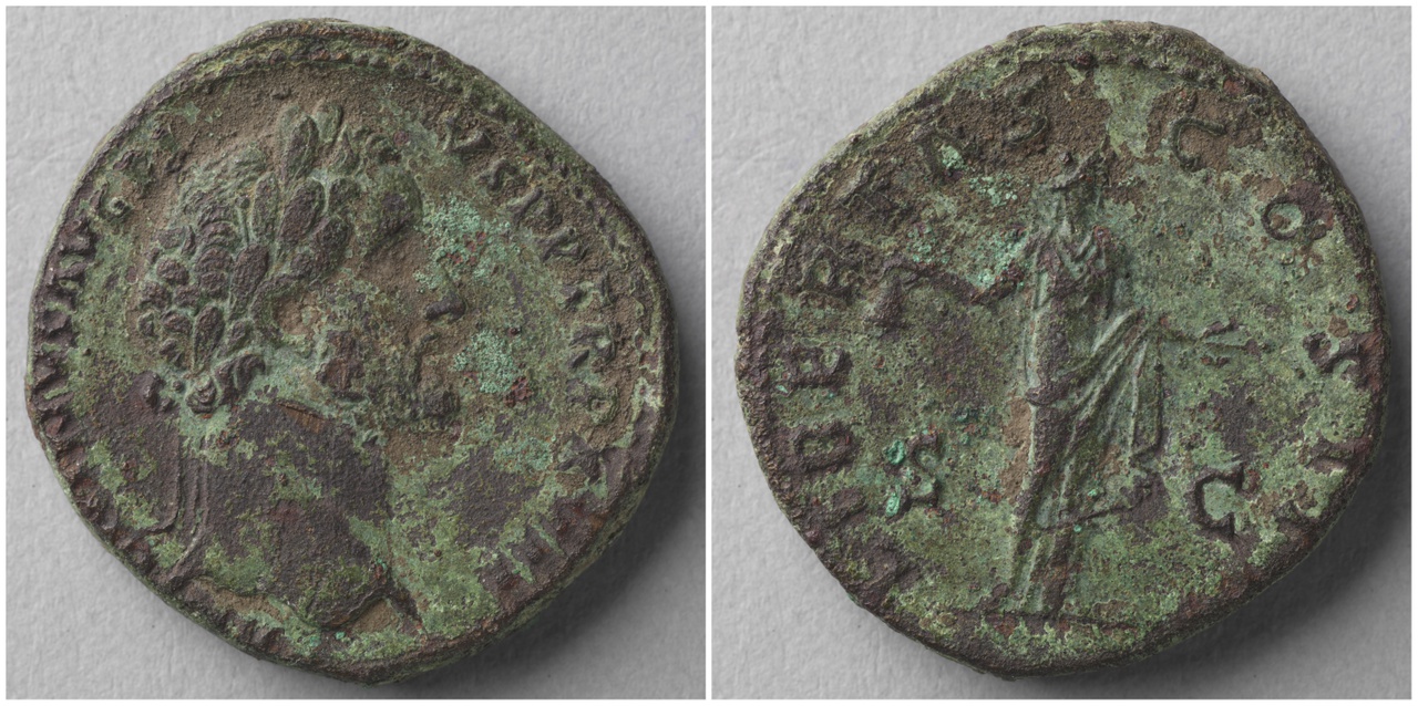 Sestertius, Romeinse keizerlijke munt,  Antoninus Pius (138-161)