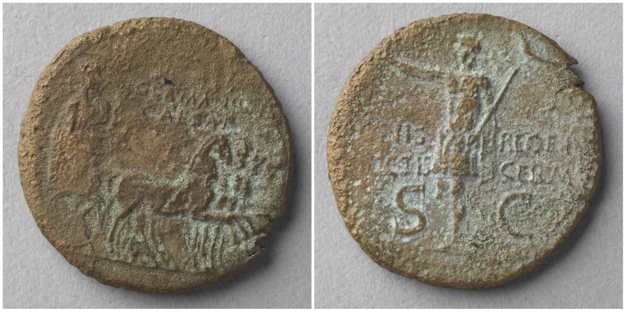 Dupondius, Romeinse keizerlijke munt, Tiberius (14-37)