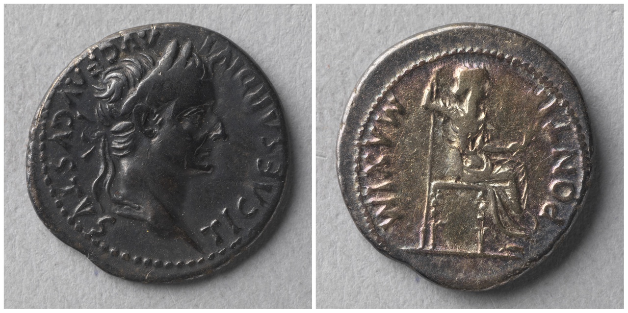 Denarius,Romeinse keizerlijke munt, Tiberius (14-37)