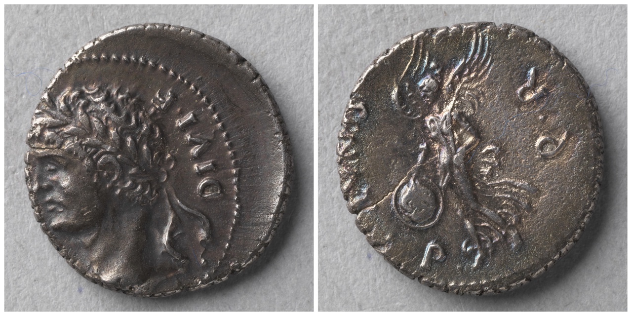 Denarius, Romeinse keizerlijke munt, Augustus (27 v. Chr.-14 n. Chr.)