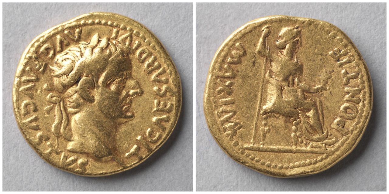 Aureus, Romeinse keizerlijke munt, Tiberius (14-37)