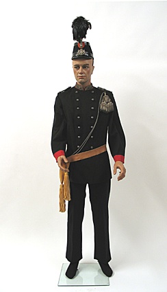 Uniform van een majoor van de Utrechtse Schutterij bestaande uit diverse onderdelen