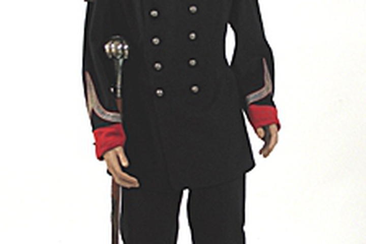 Uniform en uitrusting van een sergeant-tamboer van de infanterie van de Utrechtse schutterij