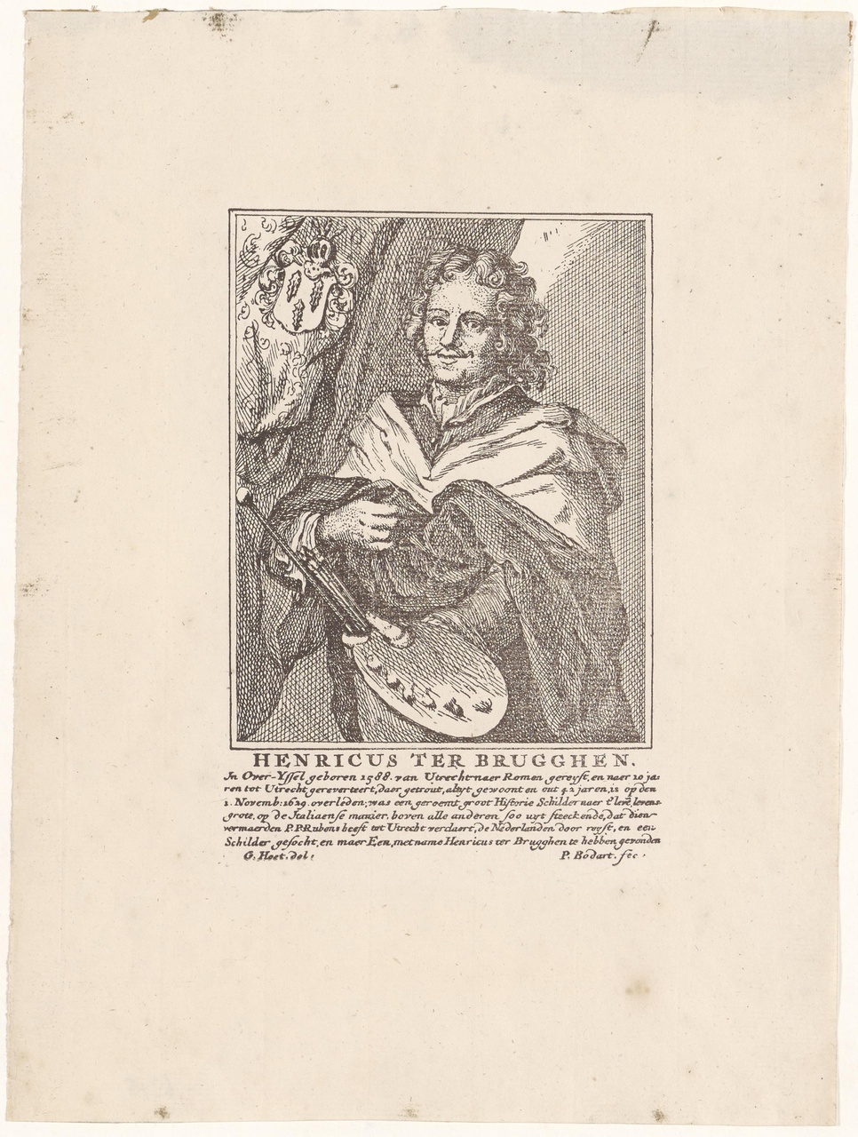 Portret van de Utrechtse schilder Hendrick ter Brugghen (1588-1629)
