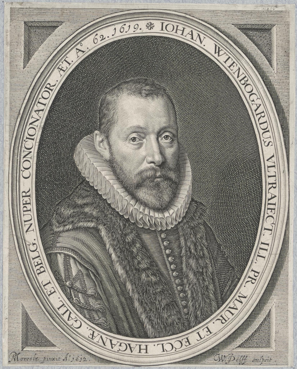 Portret van Johannes Wtenbogaert (1557-1644)