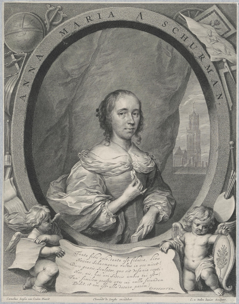 Portret van Anna Maria van Schurman (1607-1678)