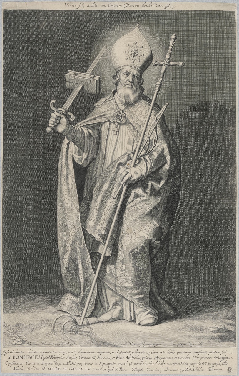 Heilige Bonifacius; de aartsbisschoppen en bisschoppen van Utrecht