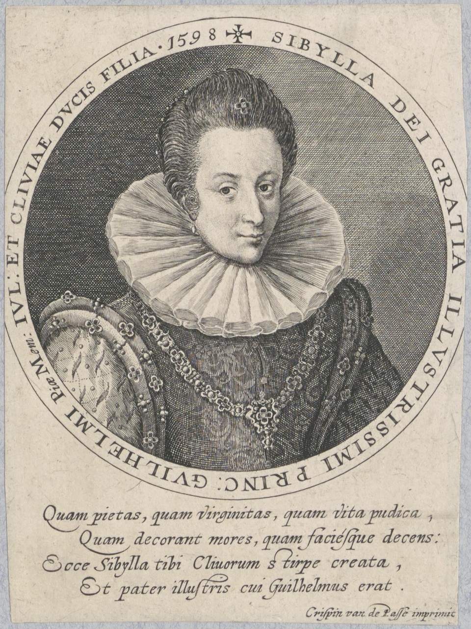 Portret van Sybilla, gravin van Kleef en Gulik (1557-1628)