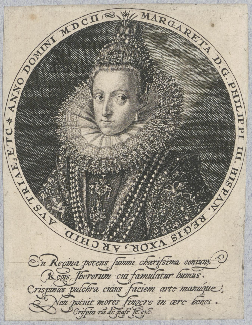 Portret van Margaretha van Habsburg (1584-1611), echtgenote van koning Philips III van Spanje