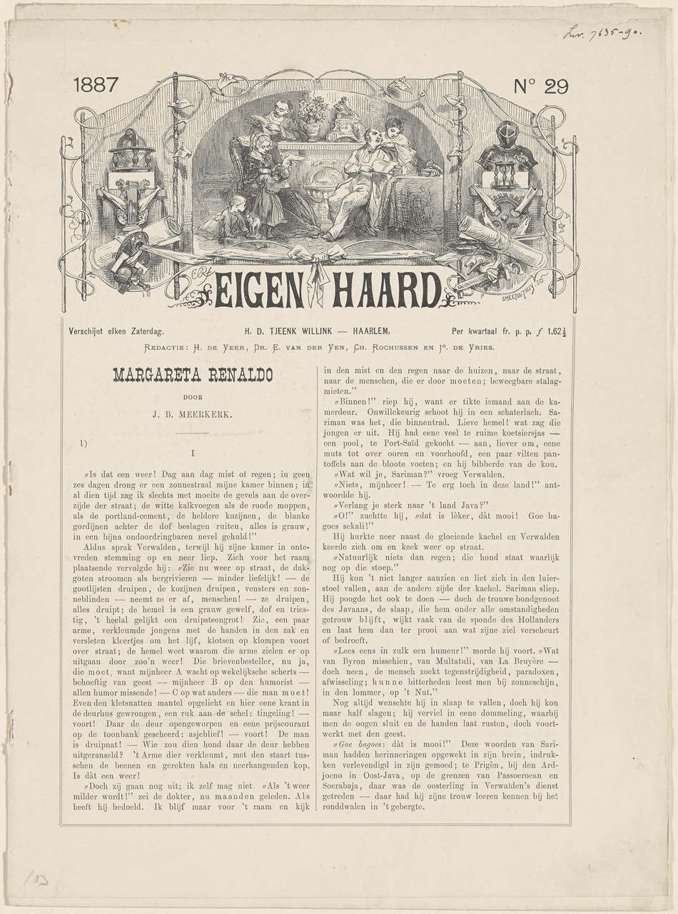 Tijdschrift Eigen Haard met illustraties van de zilverfabriek van C.J. Begeer