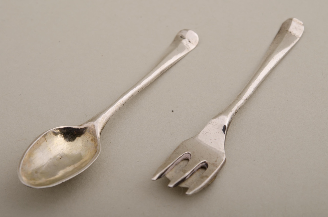 Lepel en vork (miniatuur)