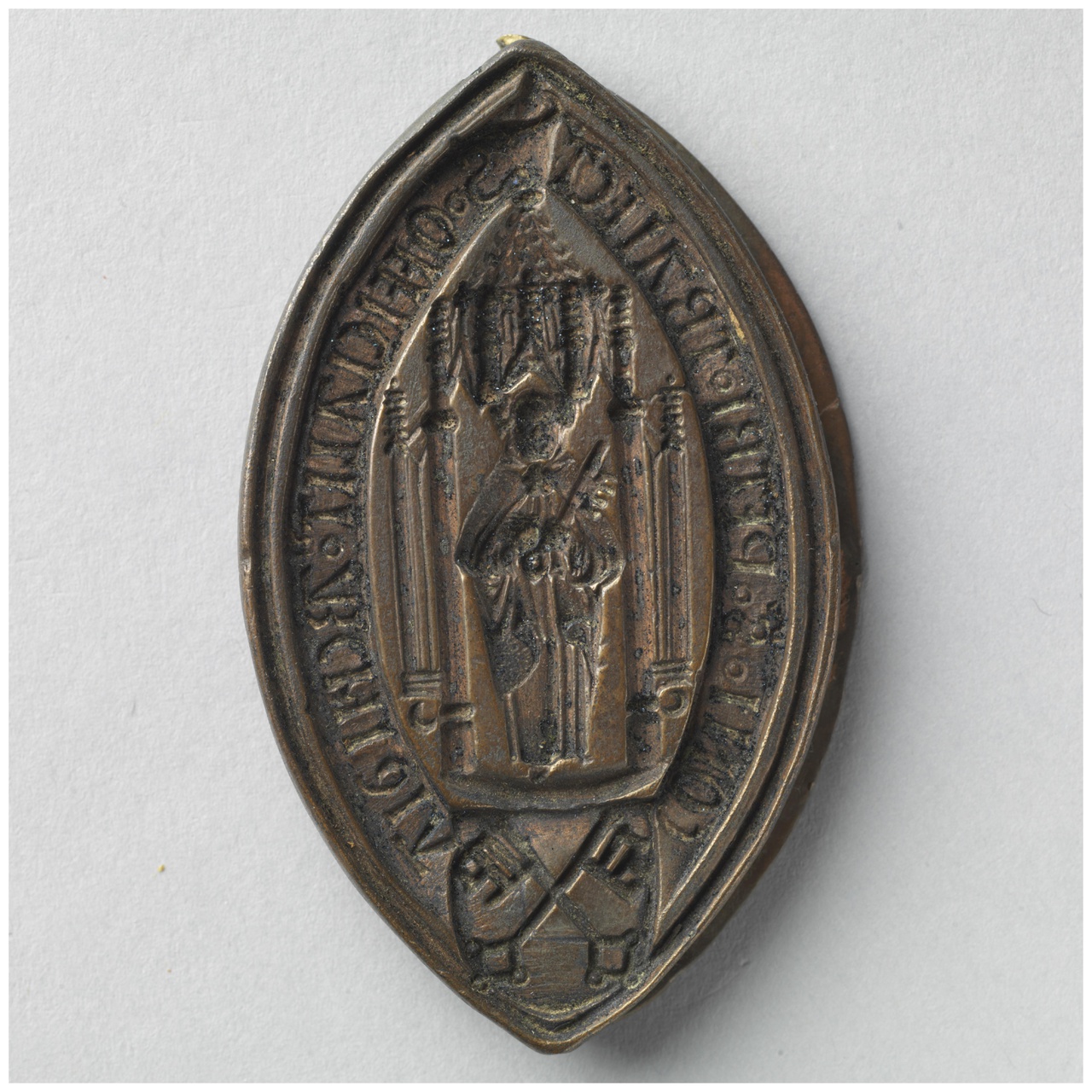 Stempel van het zegel van de officiaal van de aartsdiaken van Sint Pieter