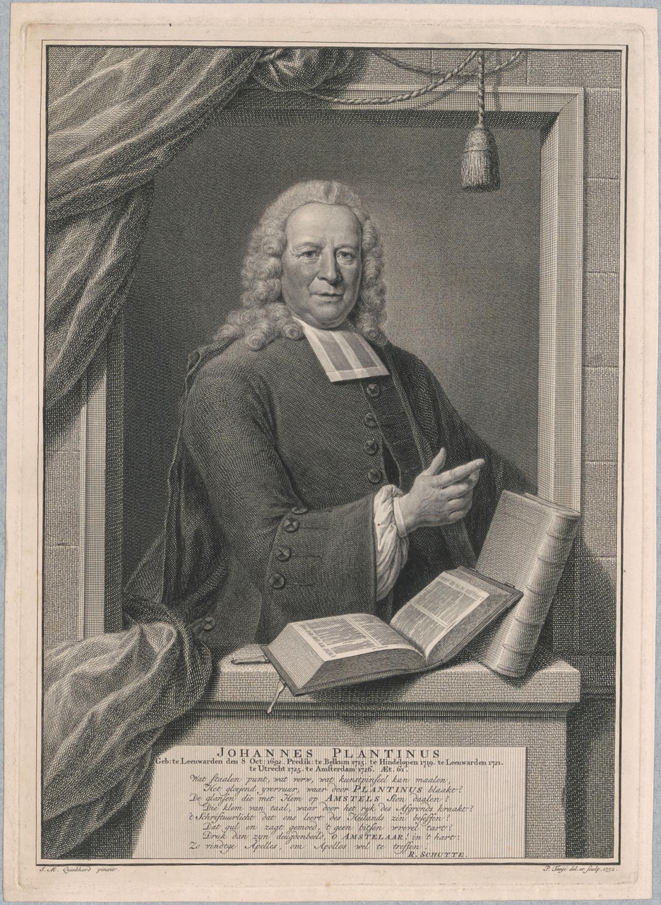 Portret van Johannes Plantinus (1692-1771)