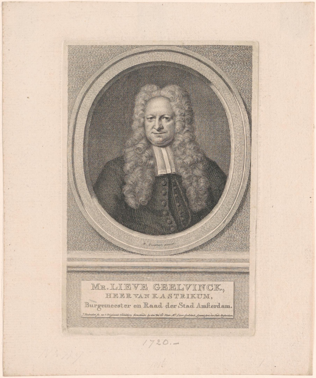 Portret van mr. Lieve Geelvinck (1676-1743)