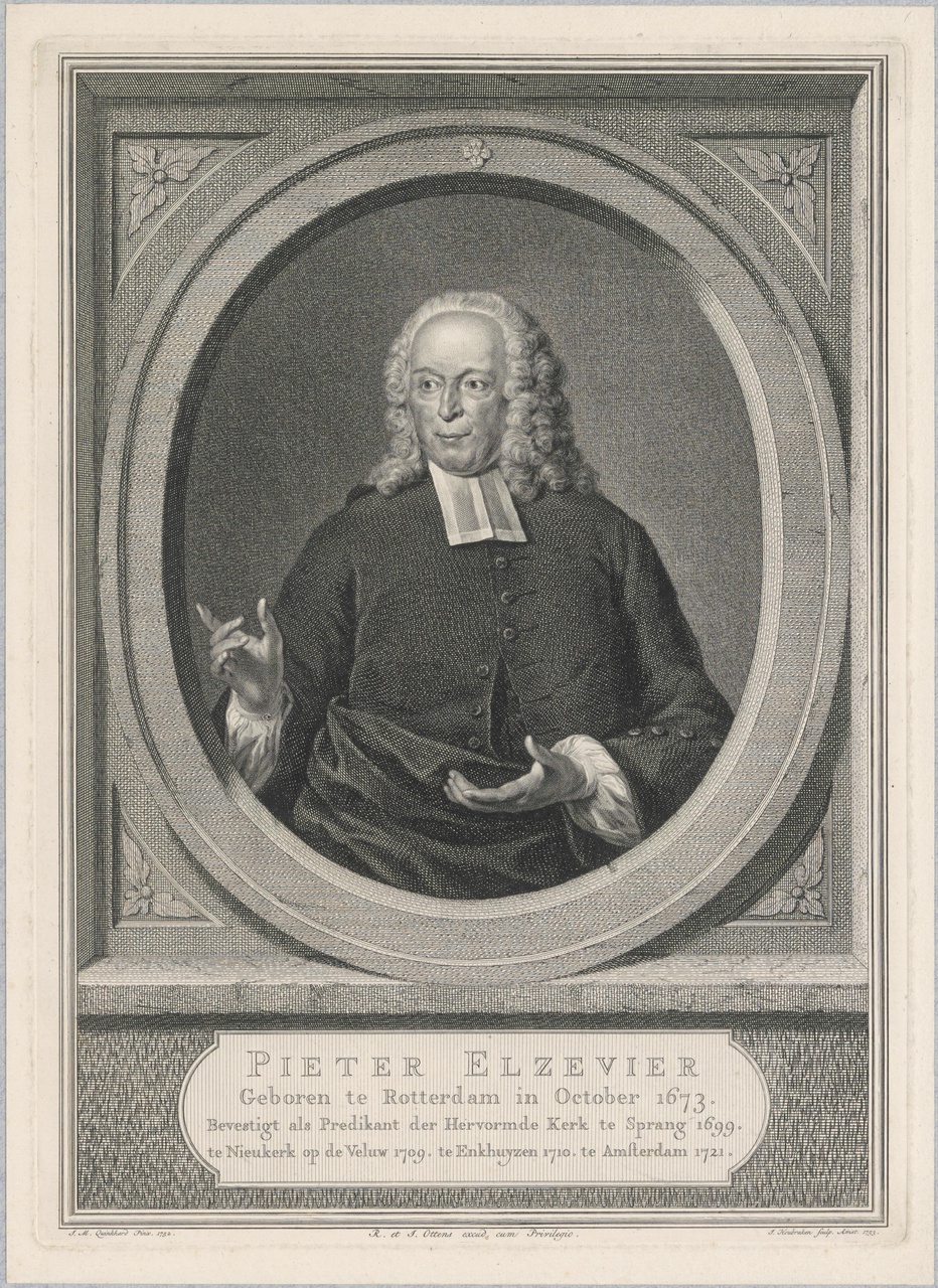 Portret van Pieter Elzevier (1673-1754)