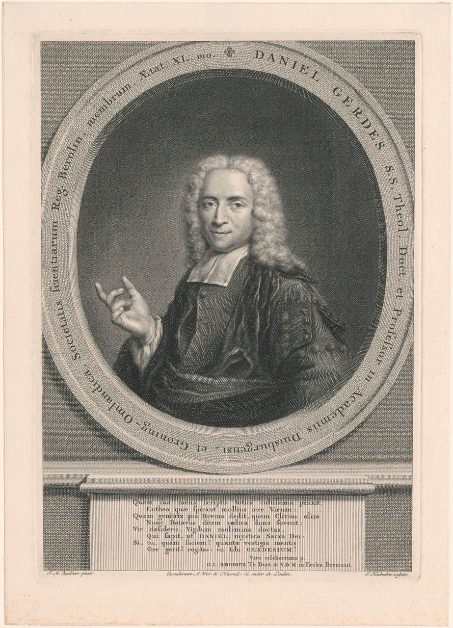 Portret van Daniël Gerdes (1698-1765)