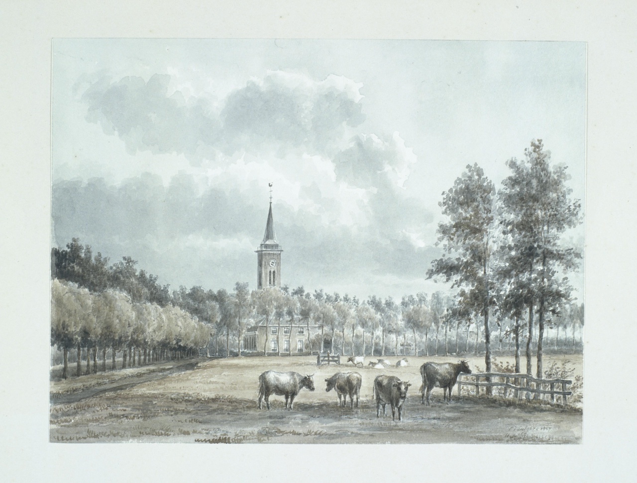 De kerk van Breukelen vanuit het noorden gezien