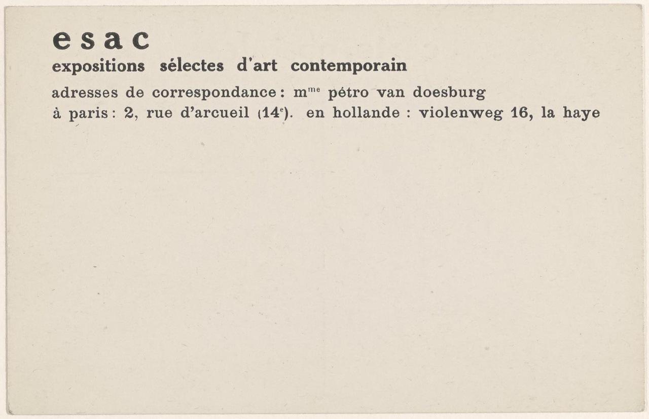 Briefkaart tentoonstelling Esac  (expositions sélectes d'art contemporain)