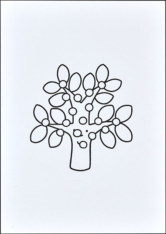 nijntje de toverfee [alternatief voor p. 27 met boom met bladeren, een gezicht in de stam en lampjes, niet opgenomen in het kinderboek]