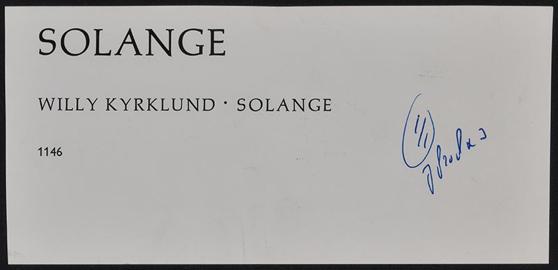 Kyrklund, Willy [Solange / Witte Beertjes 1146]