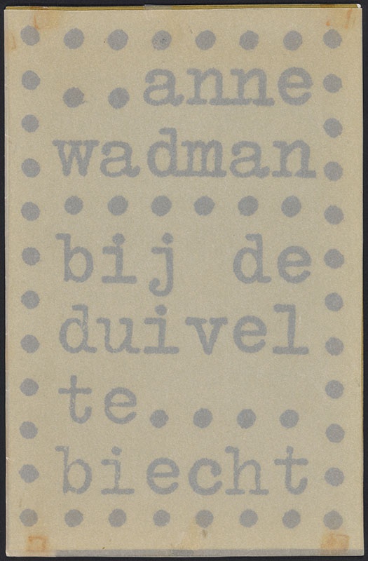Wadman, Anne [Bij de duivel te biecht / Zwarte Beertjes 1228]