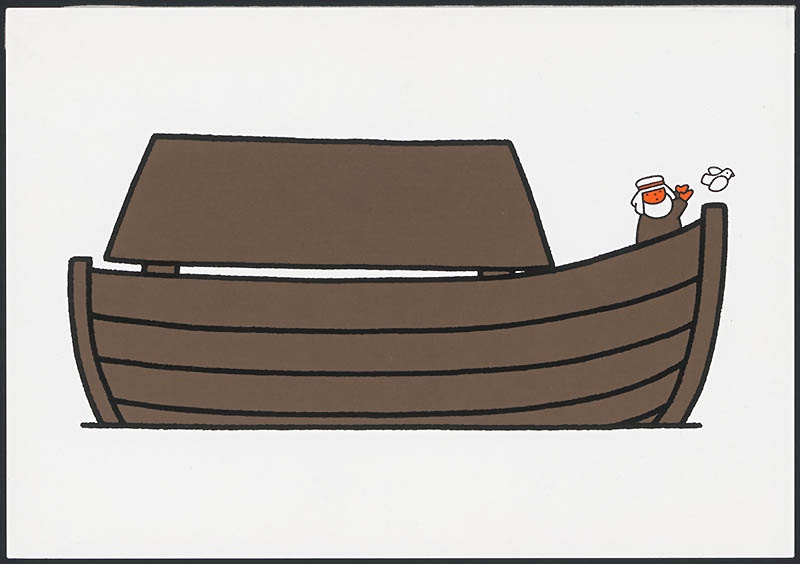 ruben de de ark van noach [noach op de ark, die een duif vrijlaat op p. 34]