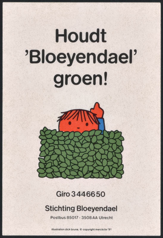 'Houdt Bloeyendael groen!', in opdracht van Stichting Bloeyendael in Utrecht