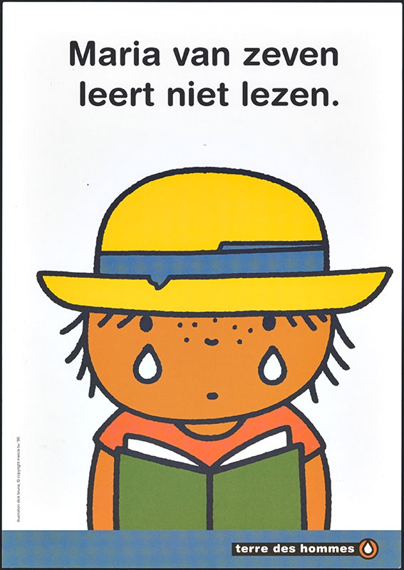 'Maria van zeven leert niet lezen', in opdracht van Terre des Hommes, Den Haag