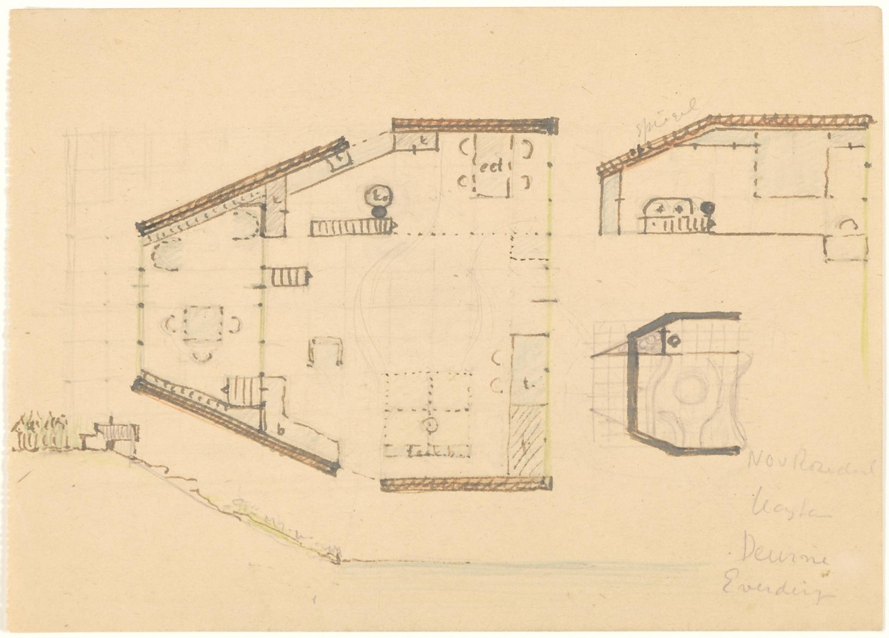 Ontwerp woning voor architect (study for individual building)