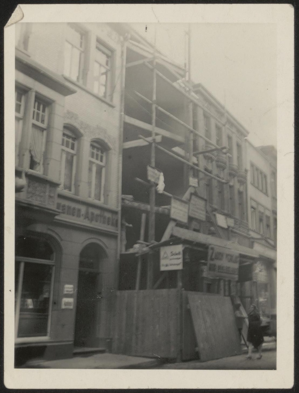 Afbeelding van winkel Zaudy, tijdens de bouw, 1928