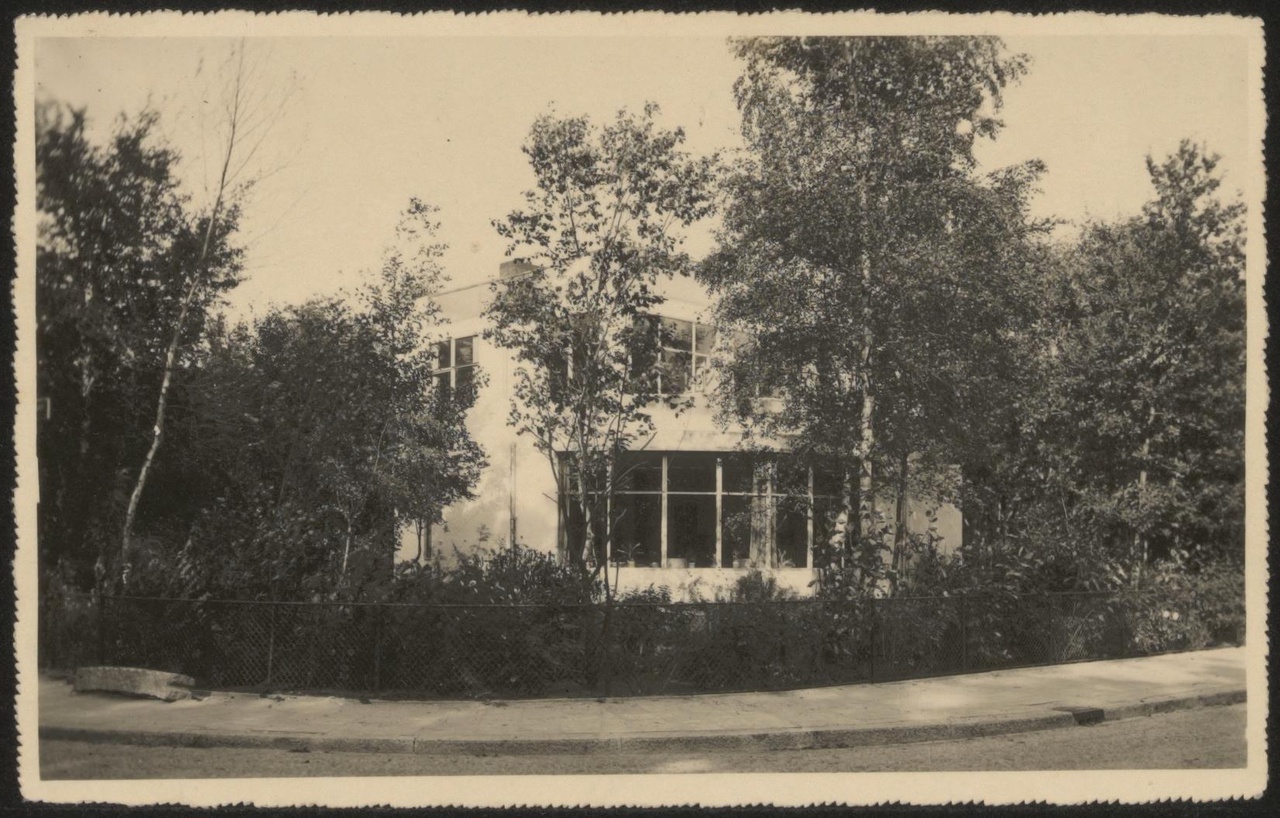 Afbeelding van woning Mees in de bocht, ca.1936, meer begroeid
