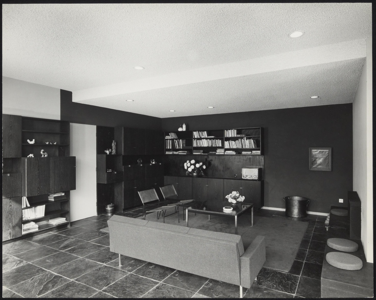 Afbeelding van woning Van Slobbe, Heerlen, 1964, interieur zithoek