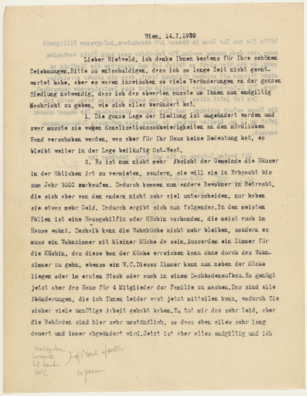 Brief van J. Frank aan G. Rietveld