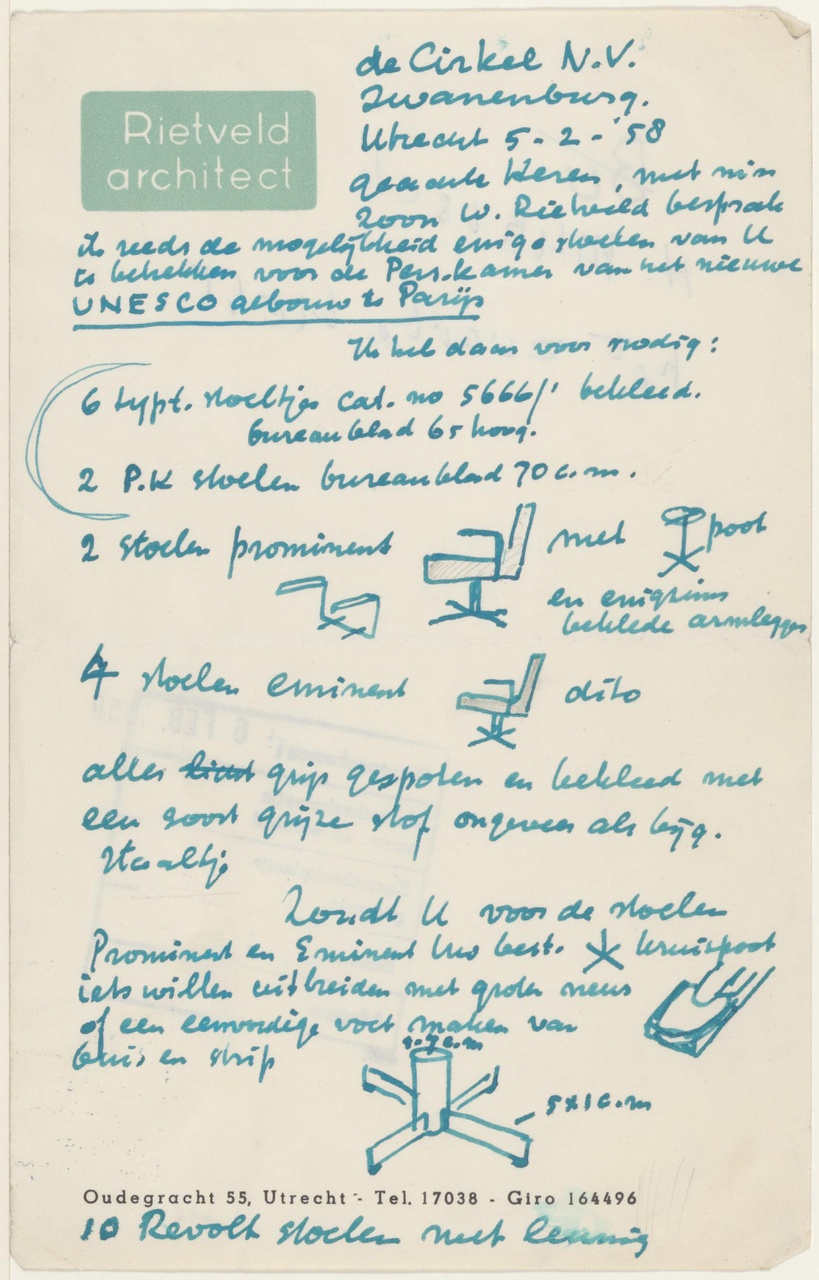 Brief van G. Rietveld aan De Cirkel